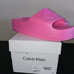 Calvin Klein Hot Pink Slides